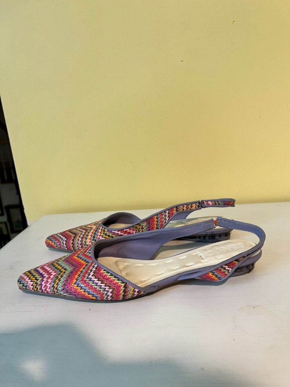 Franco Sarto Missoni Inspired Multi Color Zig Zag Shoes - Picture 2 of 4